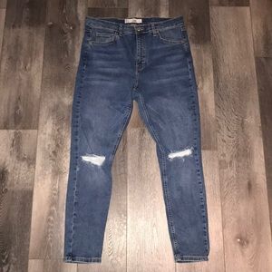 Topshop Moto Jamie High Waist Skinny Jeans Size 32